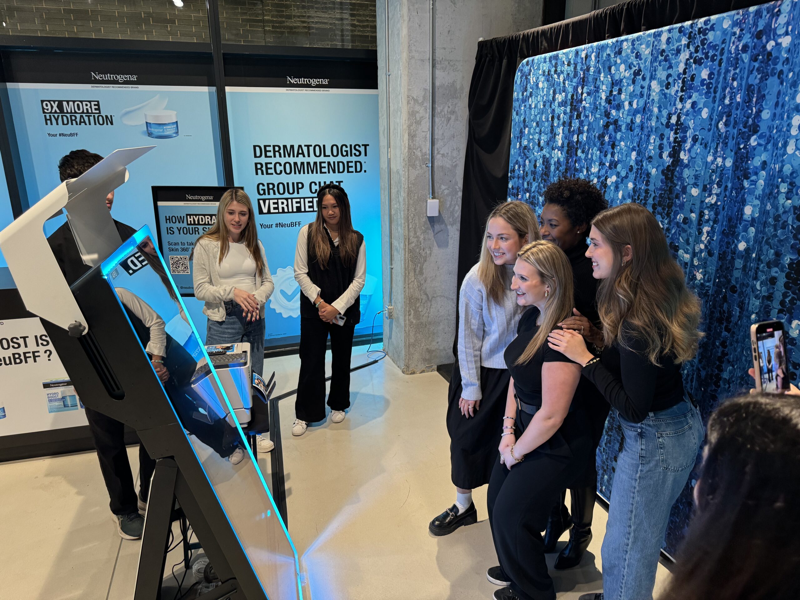AI photo booth rental at a branded corporate event activation