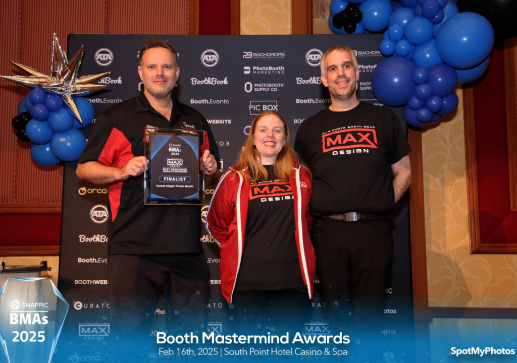 Toronto Luxury Photo Booth award winners celebrating at an industry event